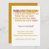 友情モダンある招待状 招待状 (正面/裏面)