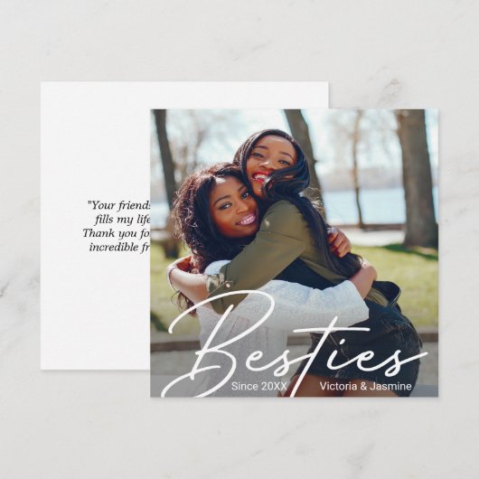 友情モダン写真ギフト (正面/裏面)