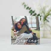 友情モダン写真ギフト カード (スタンド正面)