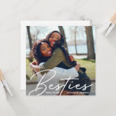 友情モダン写真ギフト カード (正面/裏面インサイチュ)