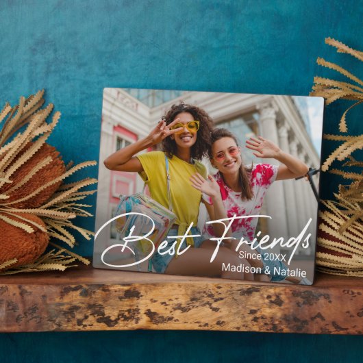 友情モダン写真ギフト フォトプラーク (側面)