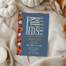 友情モダン深いディナーフローラ招待状 招待状