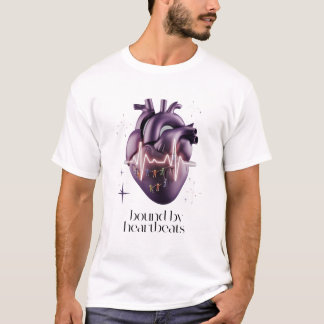 「友情ユニークTシャツ – ハートビートに縛られる Tシャツ