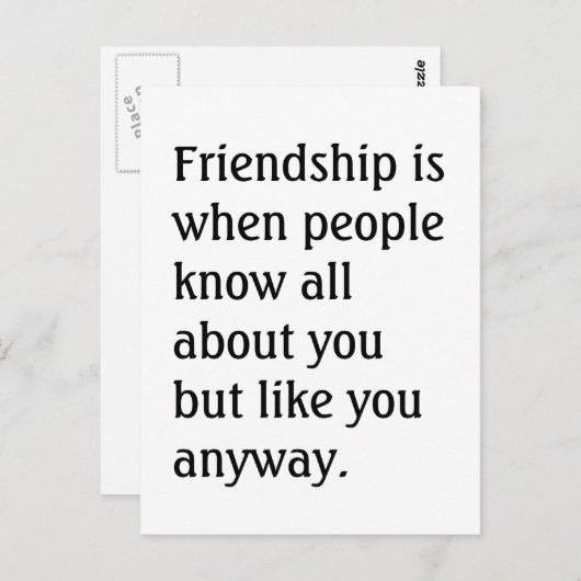 友情ユーモアのある引用文 ポストカード (正面/裏面)