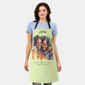 友情前向き肯定 エプロン (着用した状態)