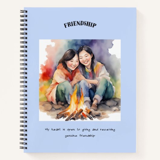 友情前向き肯定 ノートブック (正面)