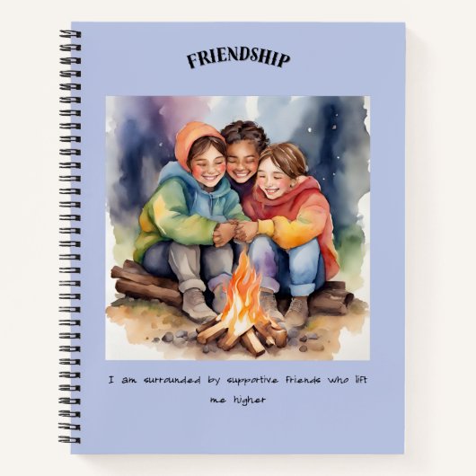 友情前向き肯定 ノートブック (正面)