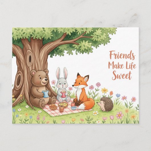 友情国際的の日はがき ポストカード (正面)