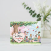 友情国際的の日はがき ポストカード (スタンド正面)