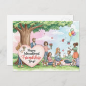 友情国際的の日はがき ポストカード (正面/裏面)