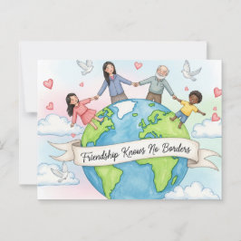 友情国際的の日はがき ポストカード