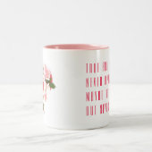 友情引用文とハートバラブーケ ツートーンマグカップ (中央)