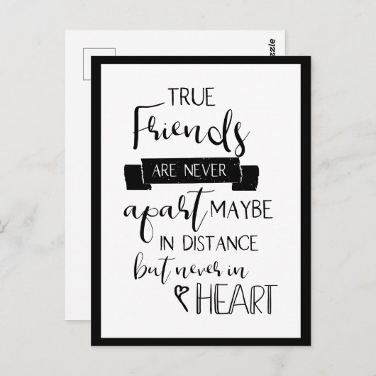 友情引用文真の友人は決して可愛い ポストカード (正面/裏面)