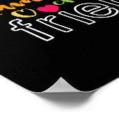 友情引用文私の愚かな友熱狂する達を愛する ポスター (角)