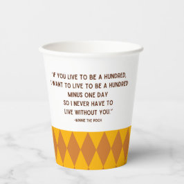 友情引用文紙カップ | Winnie the Pooh 紙コップ