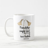 友情引用文花 コーヒーマグカップ (左)