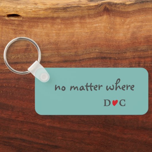 友情引用文2羽の鳥レッド葉モノグラム キーホルダー (裏面)