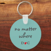 友情引用文2羽の鳥レッド葉モノグラム キーホルダー (裏面)