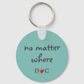 友情引用文2羽の鳥レッド葉モノグラム キーホルダー (裏面)