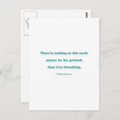 友情引用文 – この地上には何もない… ポストカード (正面/裏面)