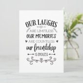 友情引用文、意味のある特別な友人の引用文 シーズンカード (スタンド正面)