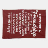 友情感動的のための特別レシピ キッチンタオル (横)