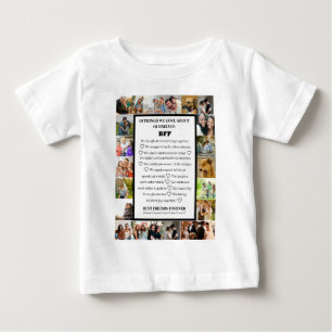 友情感謝 BFF 22 写真コラージュ ベビーTシャツ