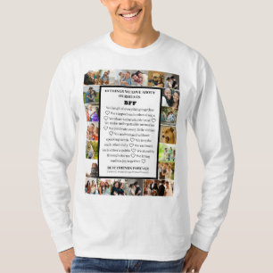 友情感謝 BFF 22 写真コラージュ Tシャツ