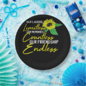 友情最高の友かわいいヒマワリBFF M ペーパープレート (パーティー)