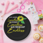 友情最高の友かわいいヒマワリBFF M ペーパープレート (パーティー)