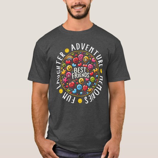 友情最高の友達おもしろい笑い友 Tシャツ (正面)