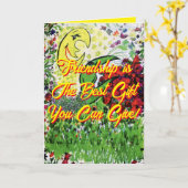 友情最高の贈り子の誕生日カード カード (黄色い花)