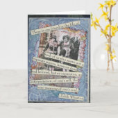 友情箱のコラージュカード カード (黄色い花)