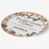 友情素朴感謝祭ホリデーパーティー ペーパープレート (アングル)