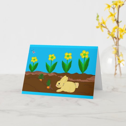 友情自然シーン カード (黄色い花)