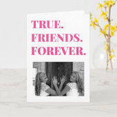 友情記念日 真の友達 フォトカード カード (黄色い花)