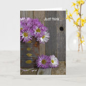 友情誕生日Mums カード (黄色い花)