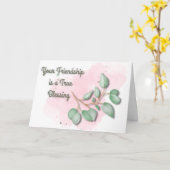 友情賛美の カード (黄色い花)