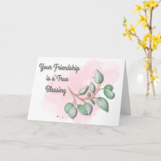 友情賛美の カード (黄色い花)