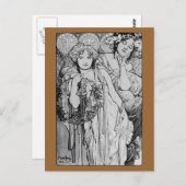 友情 ~ アルフォンス・ミュシャ ~ 1904 ポストカード (正面/裏面)