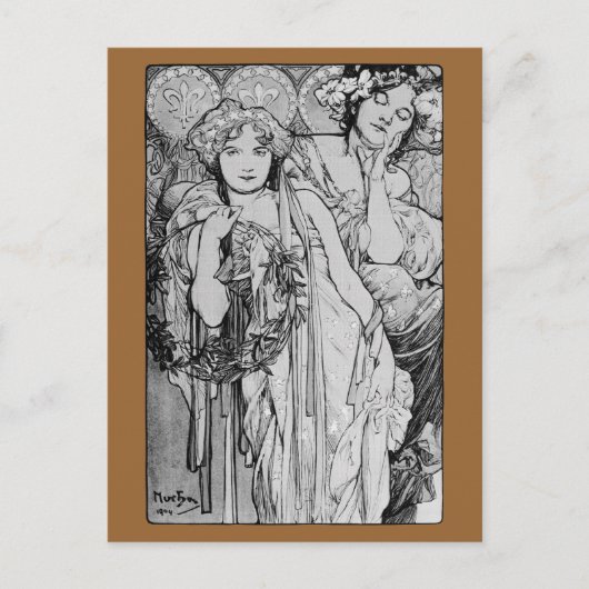 友情 ~ アルフォンス・ミュシャ ~ 1904 ポストカード (正面)