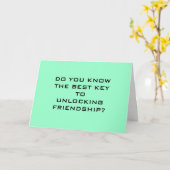 友情？ウイスキー！誕生日カード カード (黄色い花)