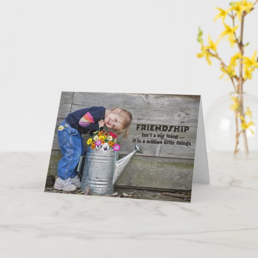 友情 カード (黄色い花)