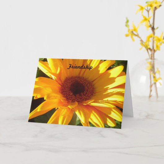 友情 カード (黄色い花)