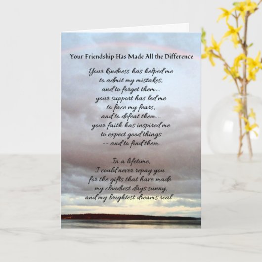 友情… カード (黄色い花)