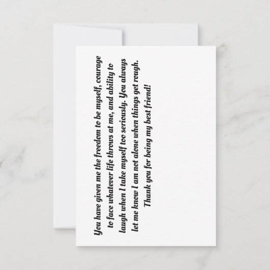 友情 サンキューカード (裏面)