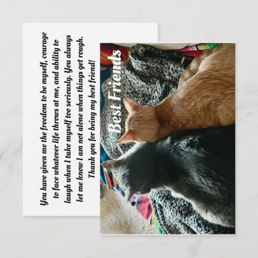 友情 サンキューカード (正面/裏面)