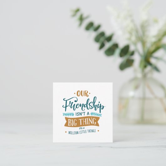 友情 スクエア名刺 (スタンド正面)