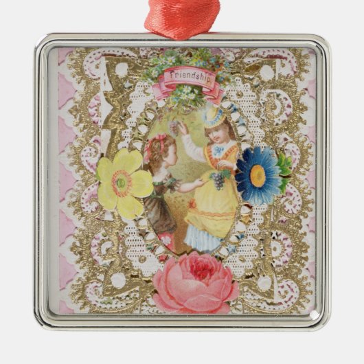 友情、バレンタインカード、c.1870 (色のlitho o メタルオーナメント (正面)