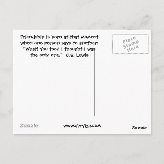 友情 ポストカード (裏面)